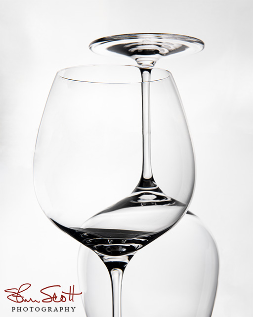White Wine glass reflections by Steve Scott Photography
